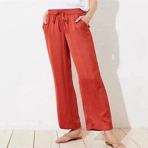 Loft Wide Leg Tie Waist Pants